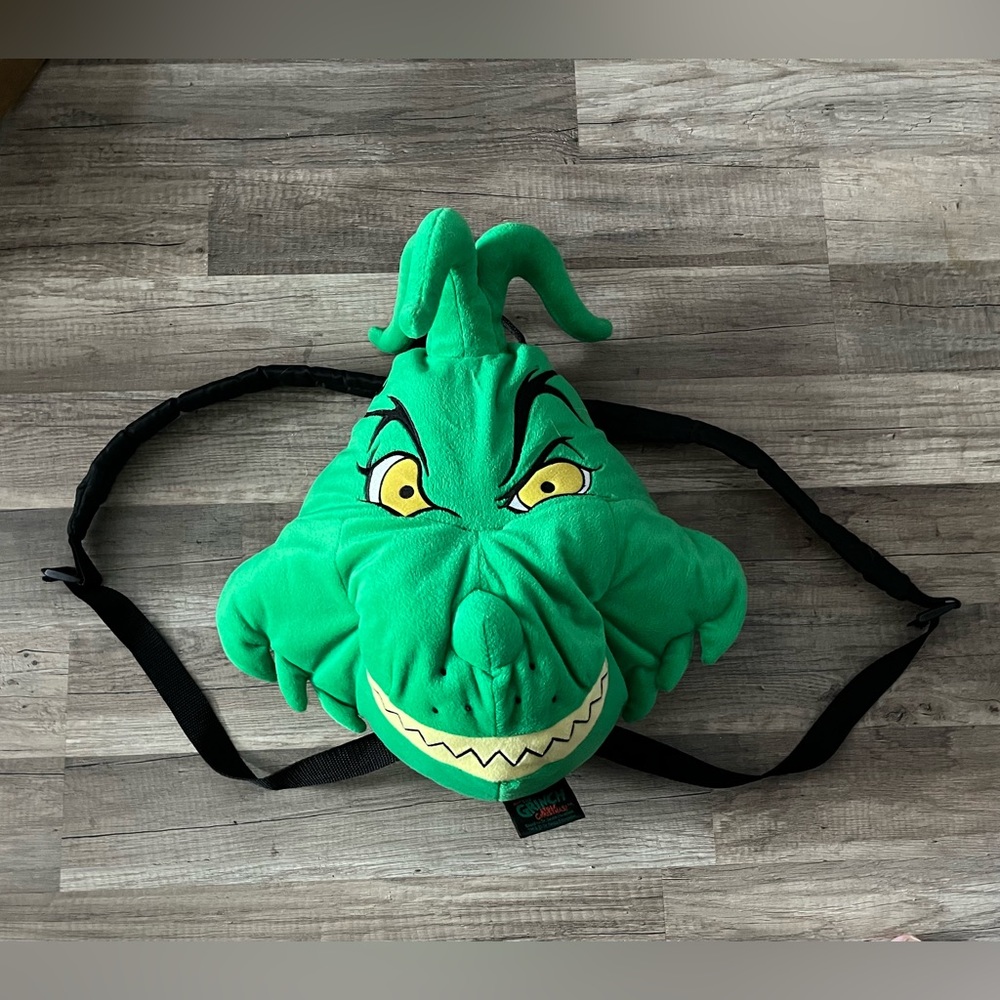 Dr. Seuss How the Grinch Stole Christmas Vintage Backpack GUC - Picture 1 of 3
